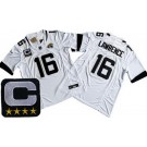 Men's Jacksonville Jaguars #16 Trevor Lawrence Limited White C Patch FUSE Vapor Jersey