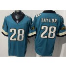 Men's Jacksonville Jaguars #28 Fred Taylor Limited Teal Prowler Throwback FUSE Vapor Jersey