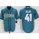 Men's Jacksonville Jaguars #41 Josh Allen Limited Teal Fashion Baseball Jersey