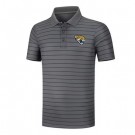 Men's Jacksonville Jaguars Anthracite Collection Striped Performance Pique Polo