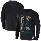 Men's Jacksonville Jaguars Black NFL x Staple World Renowned Long Sleeve T Shirt