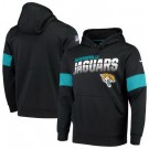 Men's Jacksonville Jaguars Black Sideline Arch Jersey Performance Pullover Hoodie