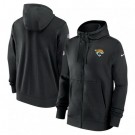 Men's Jacksonville Jaguars Black Sideline Club Performance Full Zip Hoodie