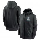 Men's Jacksonville Jaguars Black Sideline Impact Lockup Performance Full Zip Pullover Hoodie