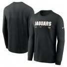 Men's Jacksonville Jaguars Black Sideline Infograph Lock Up Performance Long Sleeve T Shirt