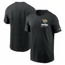 Men's Jacksonville Jaguars Black Sideline Infograph Lockup Performance T Shirt