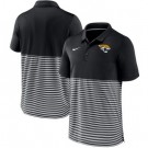 Men's Jacksonville Jaguars Black Stripes Stripes Patchwork Polo