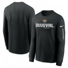 Men's Jacksonville Jaguars Black Team Slogan Long Sleeve T Shirt