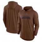 Men's Jacksonville Jaguars Brown 2023 Salute To Service Lightweight Long Sleeve Hoodie T Shirt