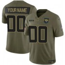 Men's Jacksonville Jaguars Custom Limited Green 2025 Salute To Service Jersey