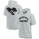 Men's Jacksonville Jaguars Gray Super Soft Fleece Short Sleeve Hoodie