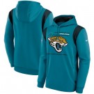 Men's Jacksonville Jaguars Green Sideline Logo Performance Pullover Hoodie