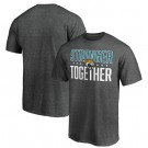 Men's Jacksonville Jaguars Heather Charcoal Stronger Together Printed T-Shirt 0701