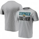 Men's Jacksonville Jaguars Heather Charcoal Stronger Together Printed T-Shirt 0884