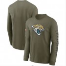 Men's Jacksonville Jaguars Olive 2022 Salute To Service Long Sleeve T Shirt