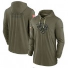 Men's Jacksonville Jaguars Olive 2022 Salute to Service Tonal Pullover Hoodie