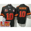 Men's Kansas City Chiefs #10 Isiah Pacheco Limited Black Super Bowl LIX FUSE Vapor Jersey