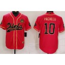 Men's Kansas City Chiefs #10 Isiah Pacheco Limited Red Gold Baseball Jersey