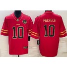 Men's Kansas City Chiefs #10 Isiah Pacheco Limited Red Gold Vapor Jersey