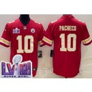 Men's Kansas City Chiefs #10 Isiah Pacheco Limited Red LVIII Super Bowl Vapor Jersey