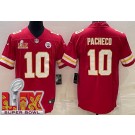 Men's Kansas City Chiefs #10 Isiah Pacheco Limited Red Super Bowl LIX Vapor Jersey