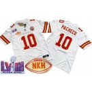 Men's Kansas City Chiefs #10 Isiah Pacheco Limited White NKH LVIII Super Bowl FUSE Vapor Jersey