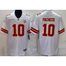 Men's Kansas City Chiefs #10 Isiah Pacheco Limited White Vapor Jersey