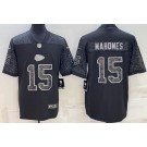 Men's Kansas City Chiefs #15 Patrick Mahomes II Limited Black RFLCTV Jersey