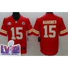 Men's Kansas City Chiefs #15 Patrick Mahomes Limited Red LVIII Super Bowl Vapor Jersey