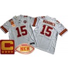 Men's Kansas City Chiefs #15 Patrick Mahomes Limited White C Patch NKH FUSE Vapor Jersey