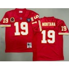 Men's Kansas City Chiefs #19 Joe Montana Red 1994 Throwback Jersey