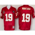 Men's Kansas City Chiefs #19 Joe Montana Red Throwback Jersey