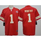 Men's Kansas City Chiefs #1 Xavier Worthy Limited Red Vapor Jersey