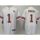 Men's Kansas City Chiefs #1 Xavier Worthy Limited White Vapor Jersey