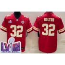 Men's Kansas City Chiefs #32 Nick Bolton Limited Red LVIII Super Bowl Vapor Jersey
