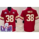Men's Kansas City Chiefs #38 L'Jarius Sneed Limited Red LVIII Super Bowl Vapor Jersey