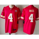 Men's Kansas City Chiefs #4 Rashee Rice Limited Red Vapor Jersey