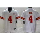 Men's Kansas City Chiefs #4 Rashee Rice Limited White Vapor Jersey