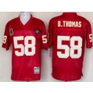 Men's Kansas City Chiefs #58 Derrick Thomas Red Throwback Jersey