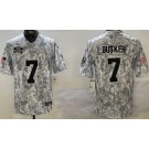 Men's Kansas City Chiefs #7 Harrison Butker Limited Arctic Camo 2024 Salute to Service Jersey