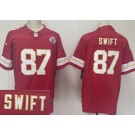 Men's Kansas City Chiefs #87 Taylor Swift Limited Red Vapor Jersey