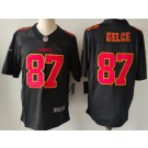 Men's Kansas City Chiefs #87 Travis Kelce Limited Black Fashion Vapor Jersey