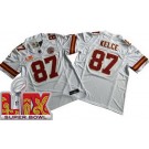 Men's Kansas City Chiefs #87 Travis Kelce Limited White Super Bowl LIX FUSE Vapor Jersey