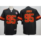 Men's Kansas City Chiefs #95 Chris Jones Limited Black Fashion Vapor Jersey