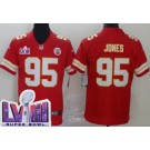 Men's Kansas City Chiefs #95 Chris Jones Limited Red LVIII Super Bowl Vapor Jersey