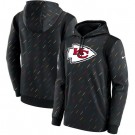 Men's Kansas City Chiefs Black 2021 Crucial Catch Therma Pullover Hoodie