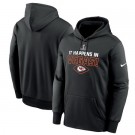 Men's Kansas City Chiefs Black 2024 LVIII Super Bowl Champions Pullover Hoodie 403205