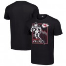Men's Kansas City Chiefs Black Graphic Shield Logo T Shirt