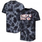 Men's Kansas City Chiefs Black Resolution Tie Dye Raglan T Shirt