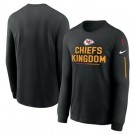 Men's Kansas City Chiefs Black Team Slogan Long Sleeve T Shirt